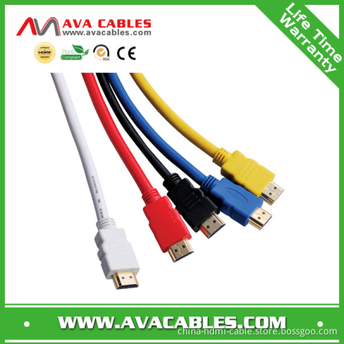 Color PVC Plastic HDMI 1.4V Cable Support 3D and Ethernet